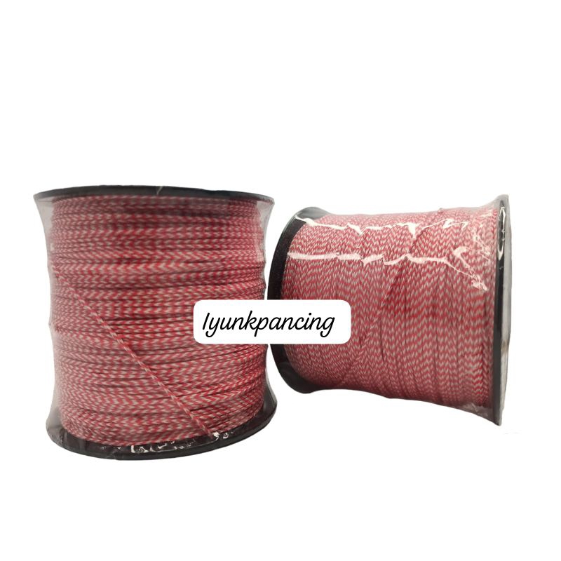 assist line kevlar solid merah putih 0,5mm 70lbs panjang 100 meter