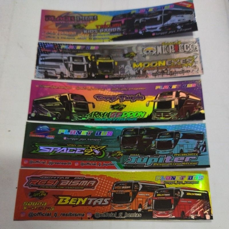 

Stiker Tj planet bus hologram terbaru
