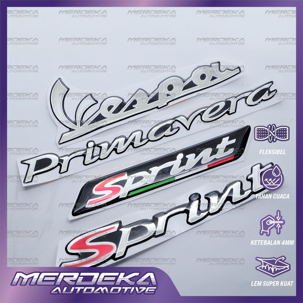 emblem timbul vespa / emblem 3d vespa matic / emblem timbul vespa sprint / emblem timbul vespa prima