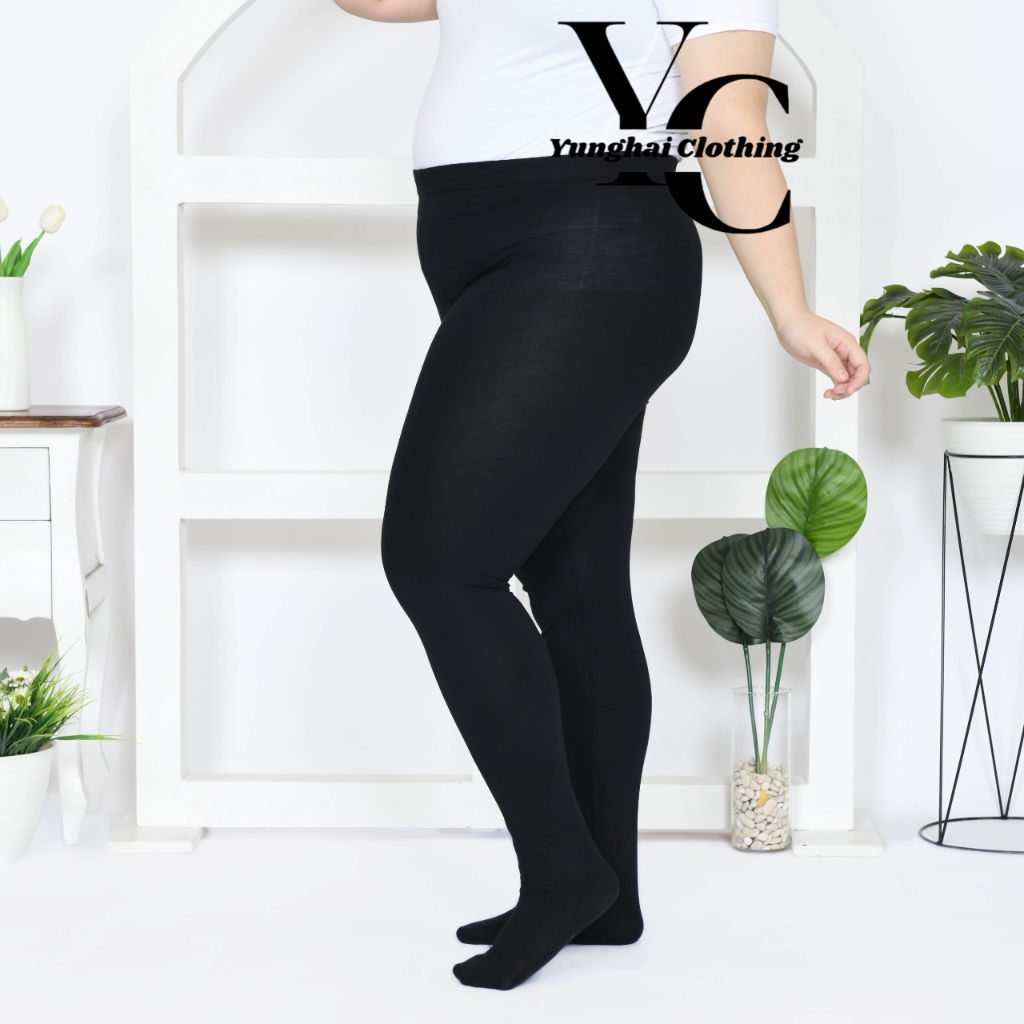 Legging Wudhu Jumbo Premium Tebal Polos Ukuran XXL Bahan Spandek Rayon