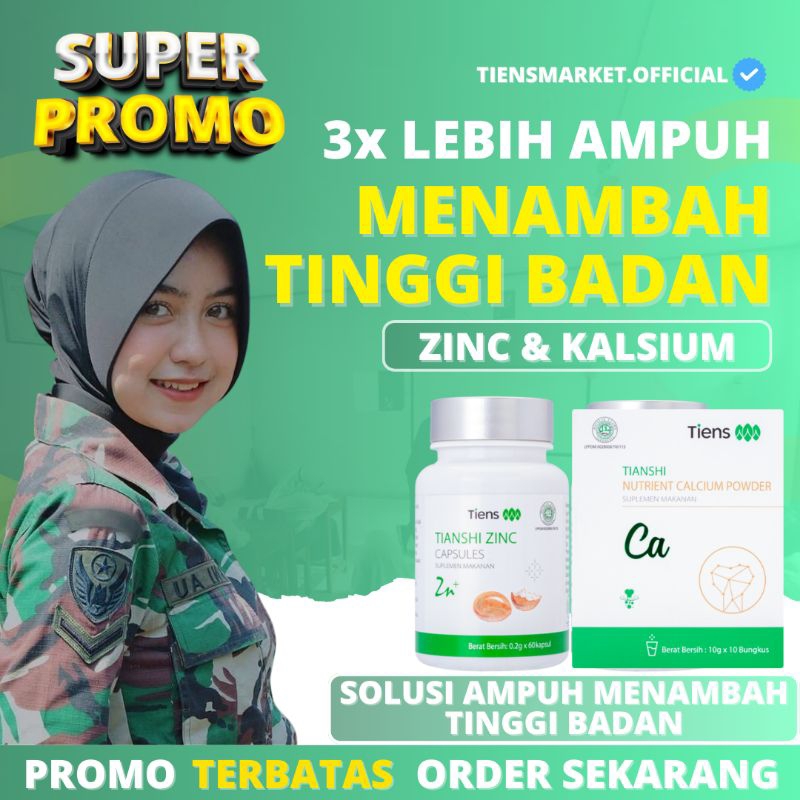 KALSIUM & ZINC TIENS PENINGGI BADAN / SUPER GROW UP / HYPER GROW / SUSU PENINGGI BADAN / V GROW / ZE