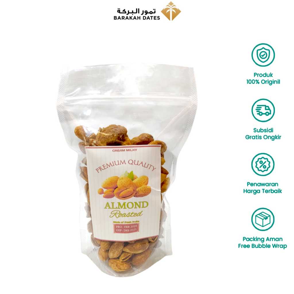 

QH Kacang Almond Rasa Cream Milk Roasted Premium 1kg