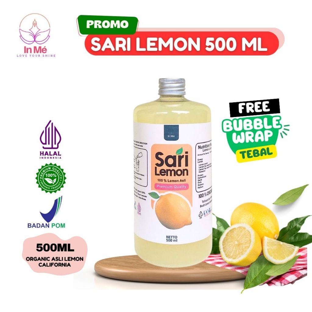 

INME SARI LEMON 500ML ASLI 100% SARI AIR LEMON CALIFORNIA | JUS DIET ORIGINAL ORGANIK NUTRIFARM