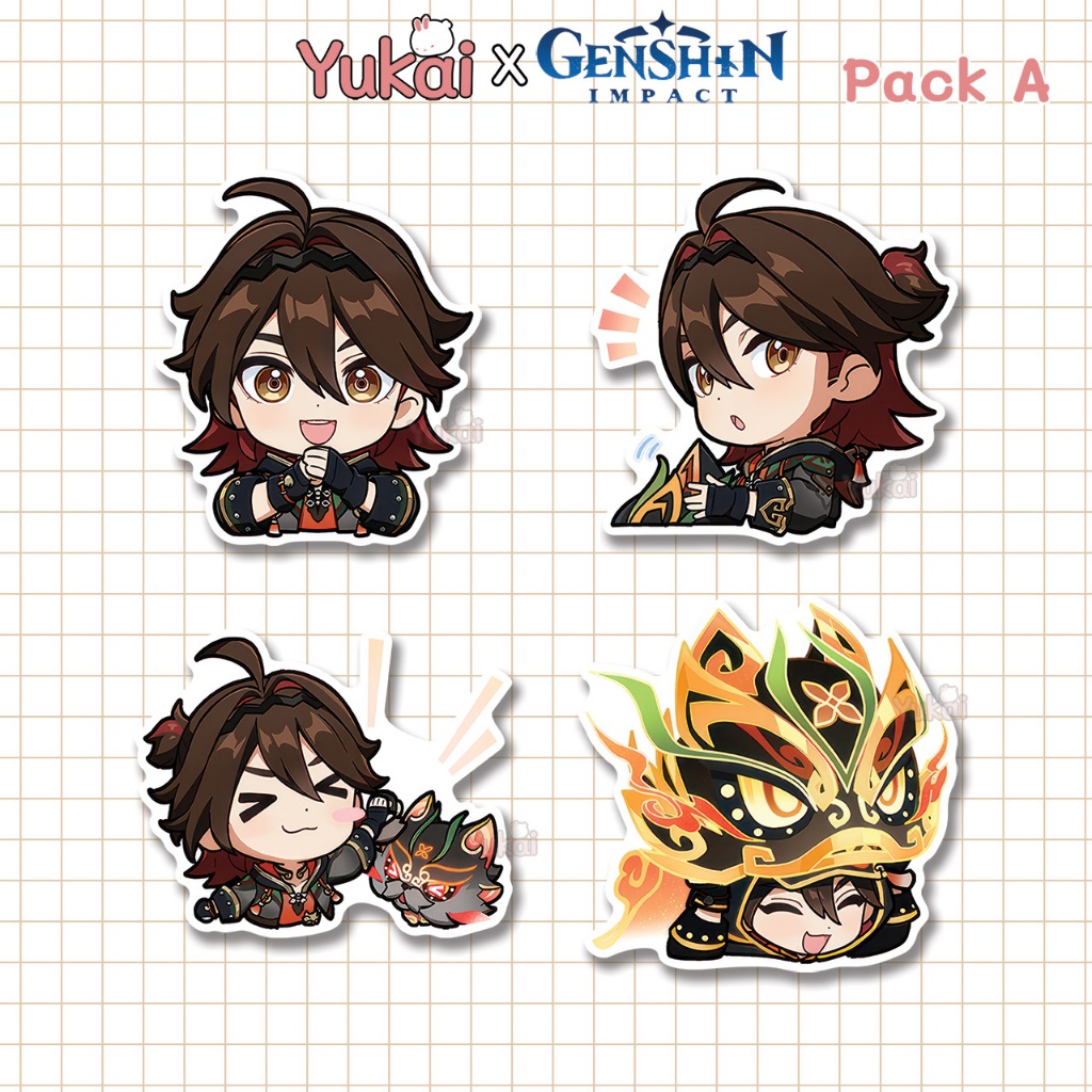 

Stiker Pack Gaming Genshin Impact Premium, Sticker Anime Waterproof