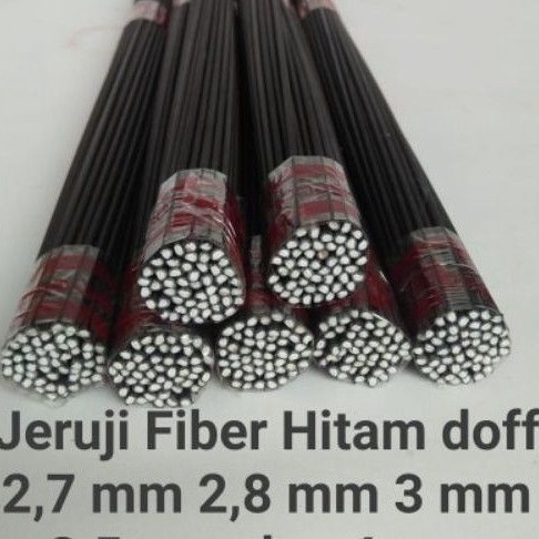 HJ6 Jeruji Fiber Hitam doff 27mm 28mm 3mm 35mm dan 4mm Ruji untuk dongdang kandang merpati dll