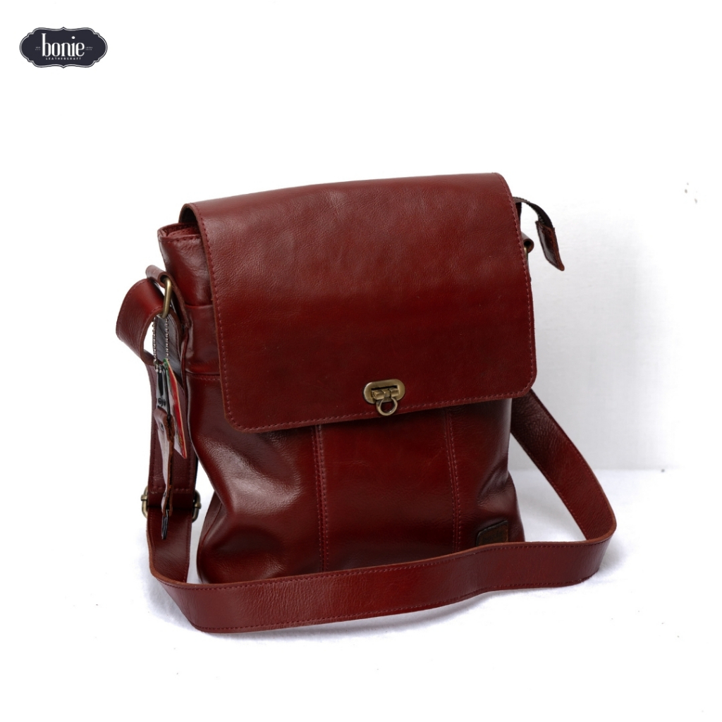Tas Kulit Pria | Tas Kulit Asli, Tas Pria, Tas Selempang Pria [ DEO | Bonie Leathercraft Solo ]
