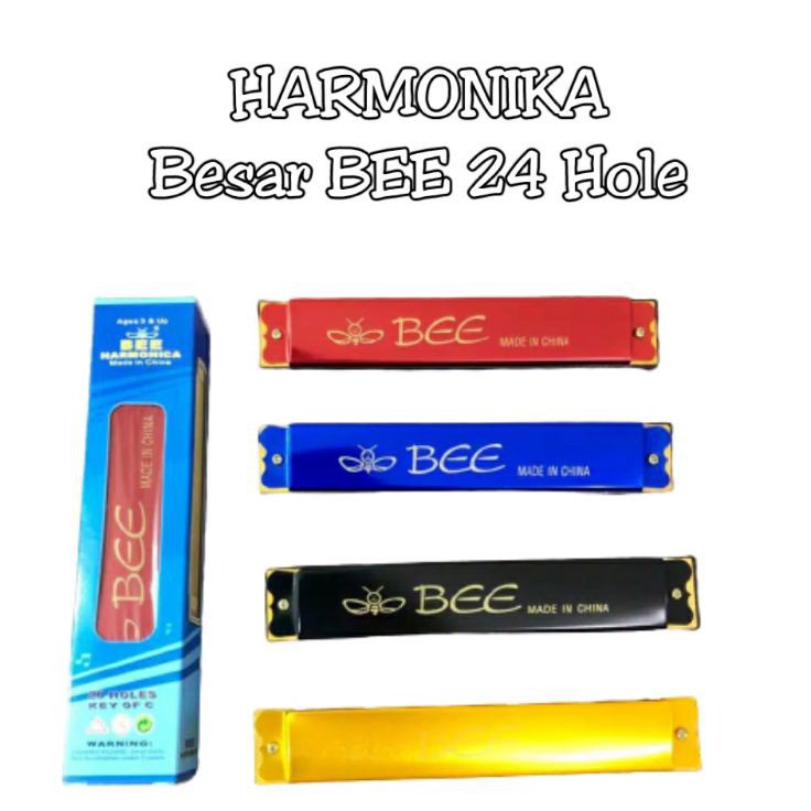 Harga Favorit  HARMONIKA BESAR BEE 24 HOLE Key C Murah Yamaha Alat Musik Tiup Harmonica