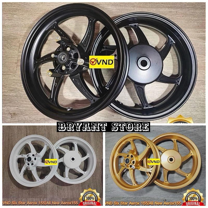 VELG VND RACING SIX STAR V1 250x14 & 350x14 - AEROX 155 AEROX OLD NEW 250 350 RING 14 SIXSTAR GEN1 V