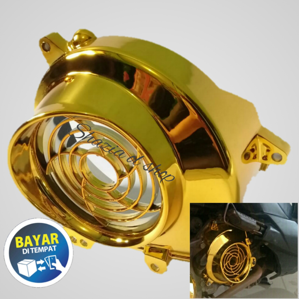 Variasi Motor Beat Karbu Cover Tutup Kipas Gold beat karbu beat fi spacy scopy lama Max.2014