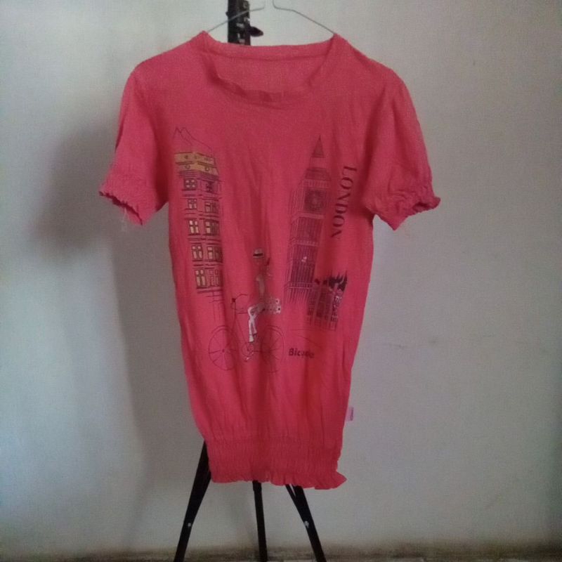 Baju wanita Kode 08 lengan pendek tangan karet atasan panjang