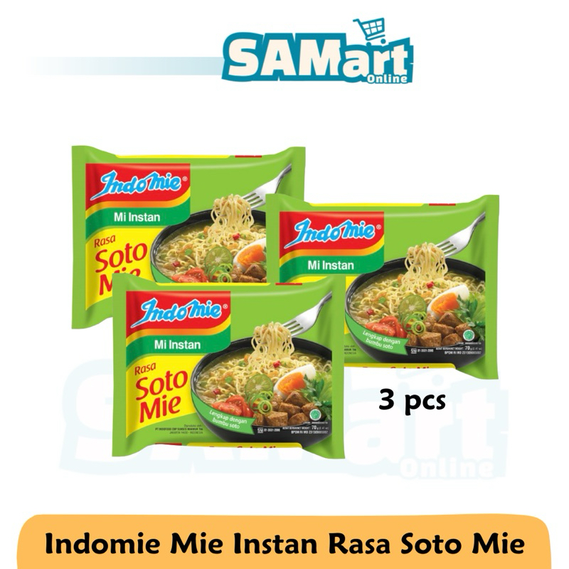 

Indomie Mie Instan Rasa Soto Mie Isi 3 pcs [INSTAN SLEMAN]