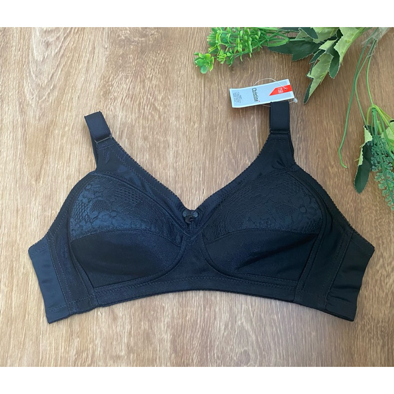 CHRISTINE BRA TANPA KAWAT TANPA BUSA BH HITAM 34B B75