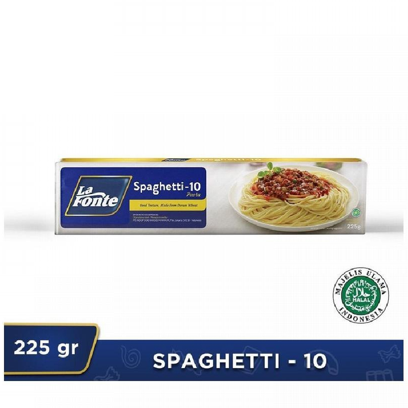 

La Fonte Spaghetti – 10 kemasan 225gr / spaghetti lafonte 225gr