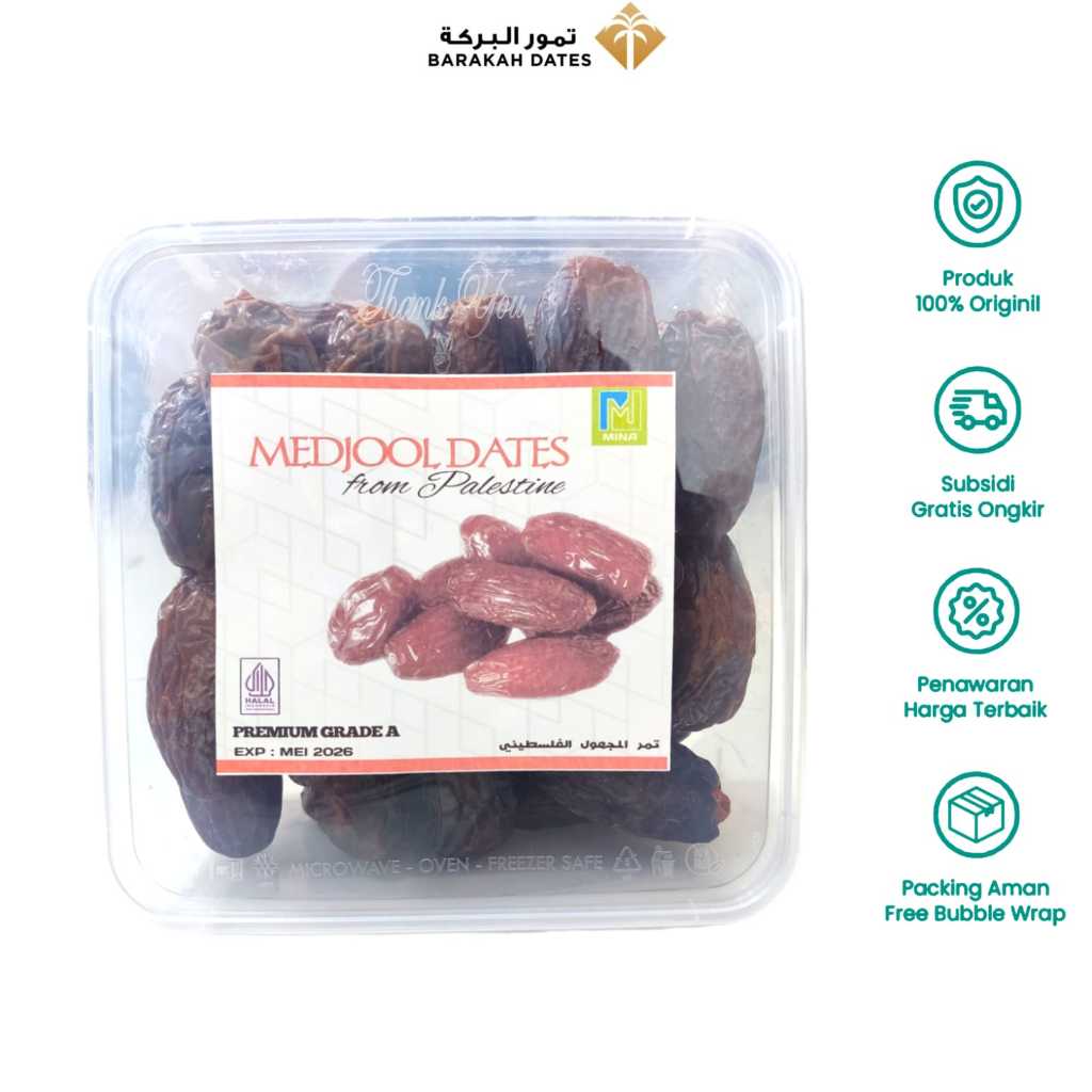 

Kurma Medjool Palestine Super JUMBO Premium 1 Kg Kemasan Mika