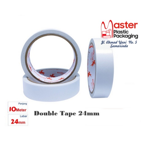 

Isolasi Double Tape Putih 12mm - 24mm x 10 meter - 1 Pcs