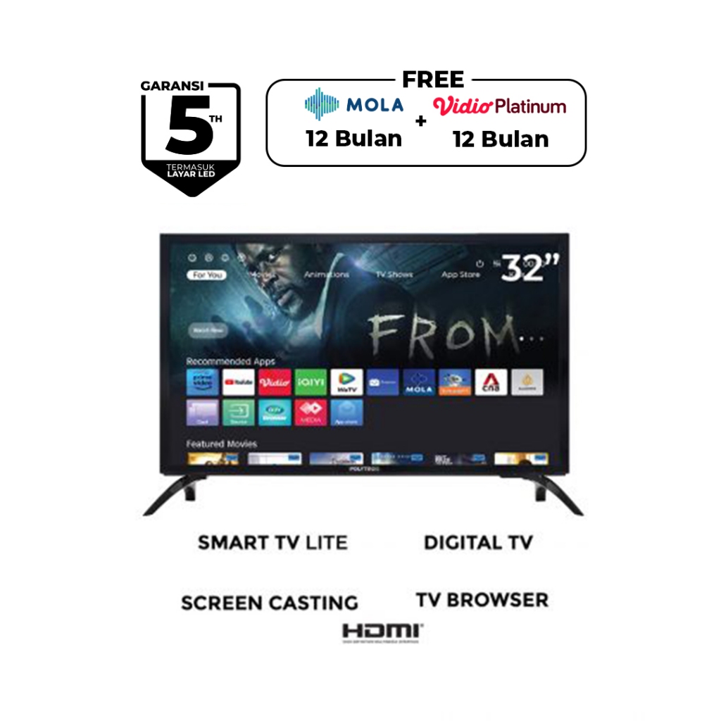 ID LED POLYTRON 32 INCH 32INCH SMART PLD32CV1869 PLD 32CV1869 32CV CV1869 1869 DIGITAL MOLA YOUTUBE