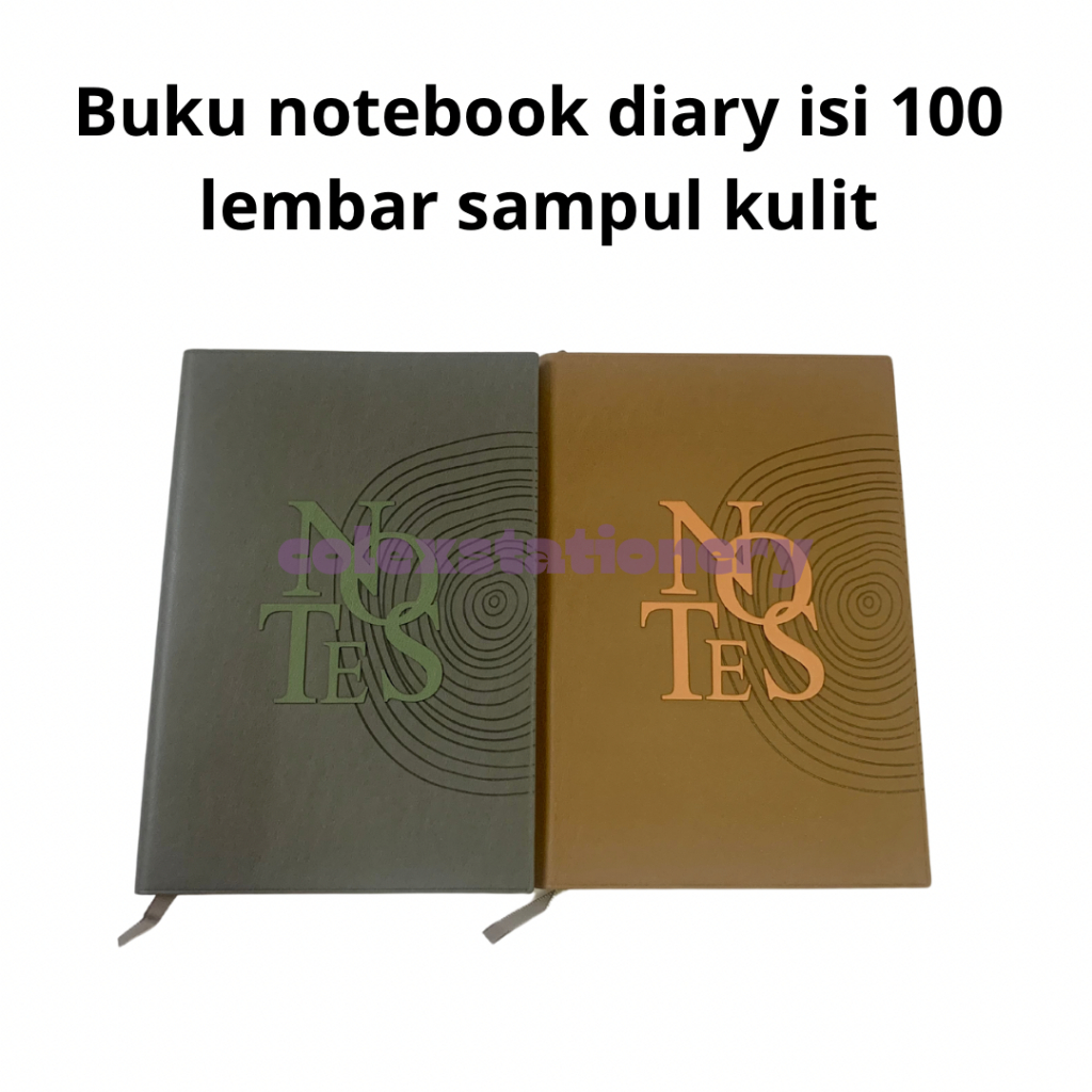 

Notebook Diary Cover Kulit / Journal Book A5 / Buku Tulis Catatan Agenda Aesthetic Colour Isi 100 Sheets Vtec