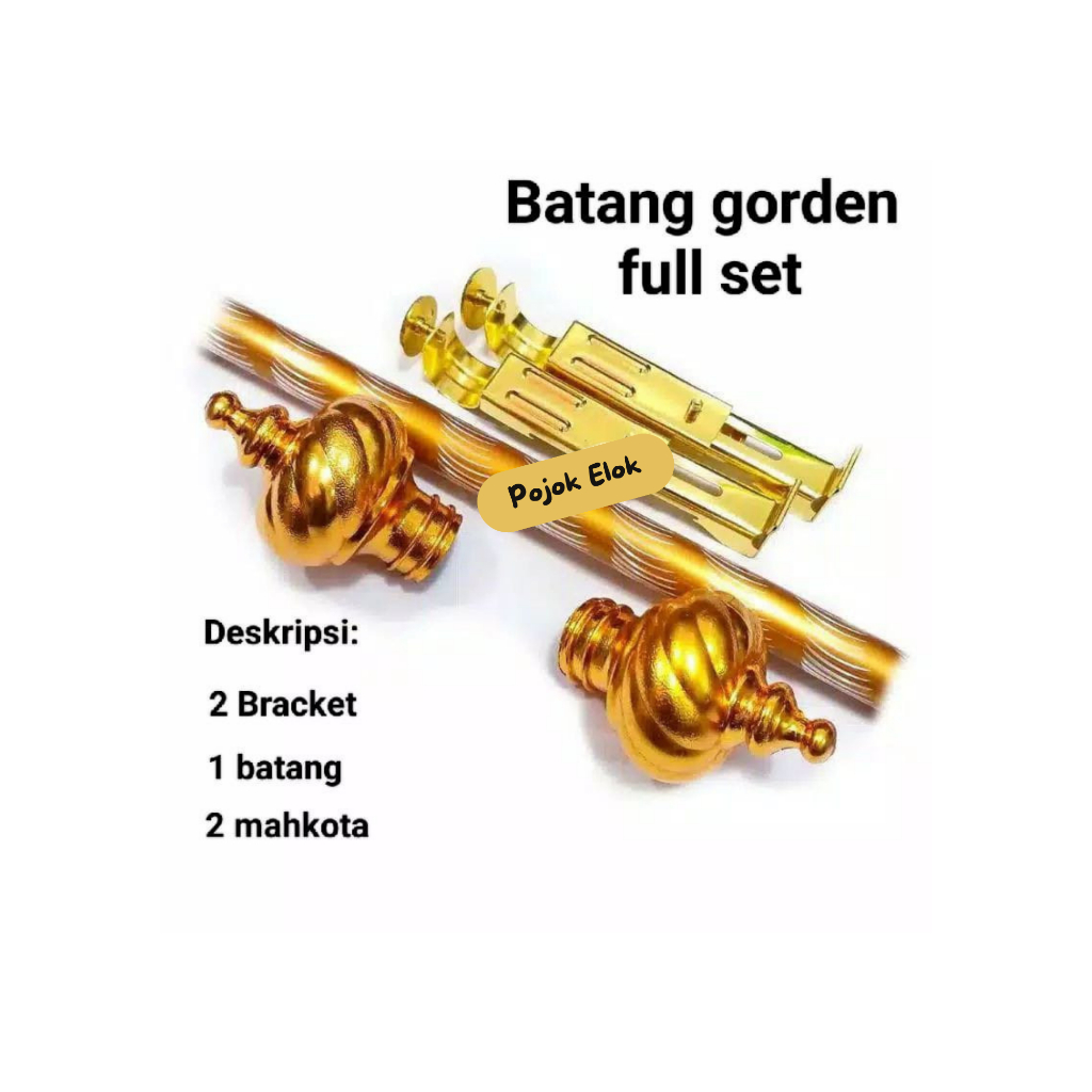 Batang Gorden Tirai Jendela Pintu | Ukuran 50 100 150 200 250 300cm