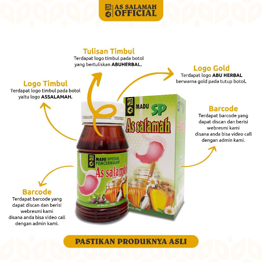

Bny31 Madu Maag Gerd dan Asam Lambung Spesial Pencernaan 300 Gram As Salamah Original