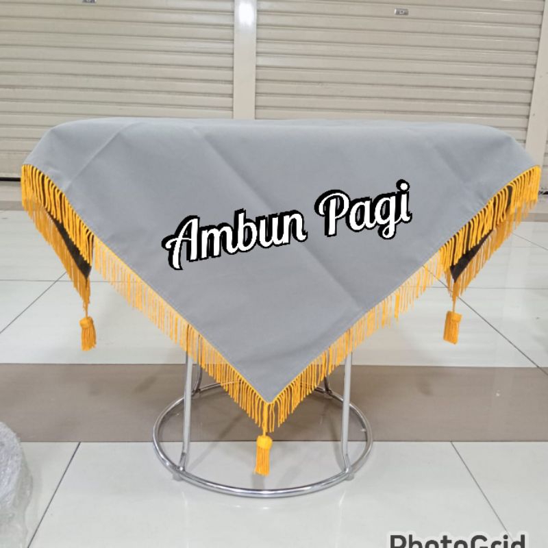 

best seller alas baki paskibra alas baki upacara bendera polos warna abu-abu ake rumbai