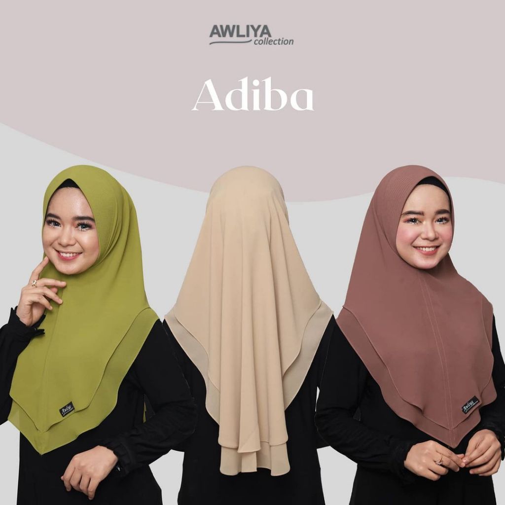 HIJAB Terbaru Khimar Adiba Original ALIYAR BY AWLIYA dua layer mini/kerudung instan adiba mini/hijab