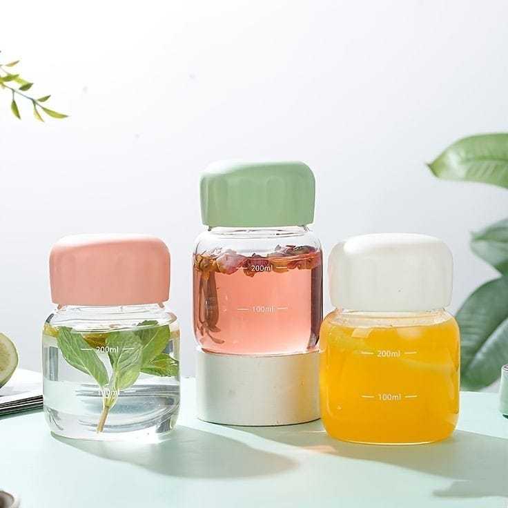 Botol Minum Jus Kaca Botol Minum Air Mini Anti Tumpah