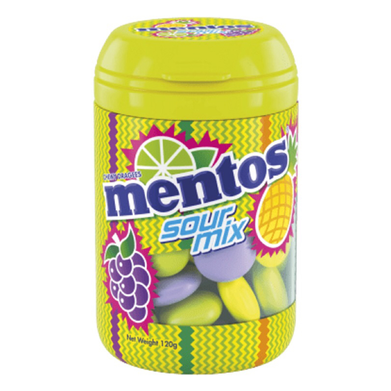 

Mentos Sour Mix Fruit Flavours 120 gr