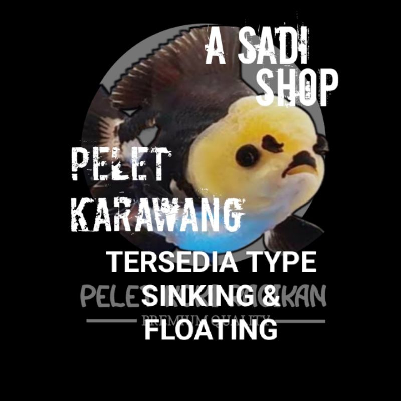 pelet ikan koki, pakan ikan koki, pelet untuk ikan koki type sinking & floating uk 2mm