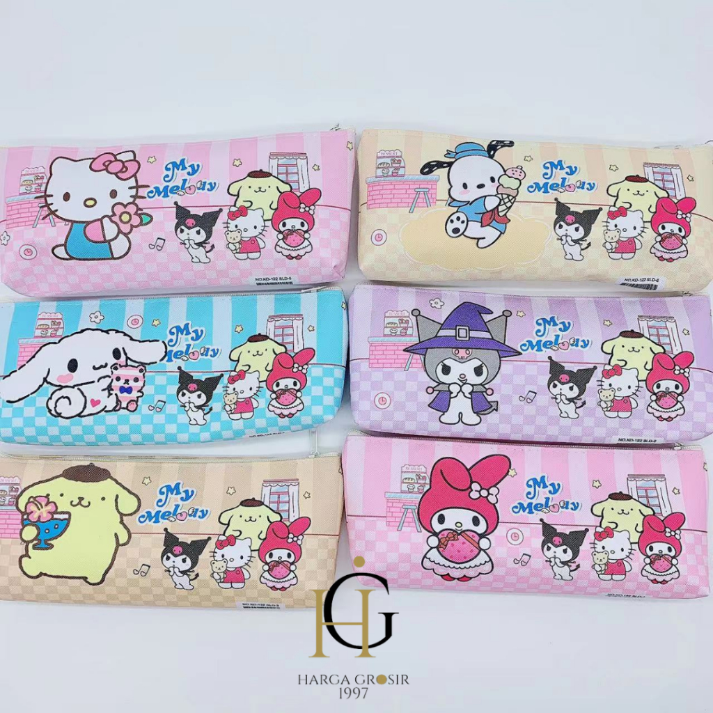 

Kotal pensil bahan kanvas sanrio purin kuromi cinamoroll melody alat tulis sekolah kado unik lucu bisa terjangkau cod