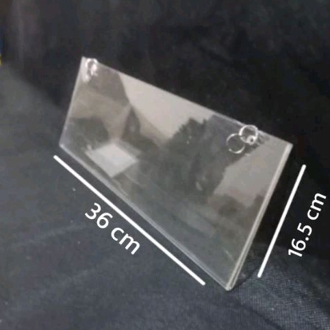

akrilik papan nama model gantung uk 36x 16.5 cm tebal 2 mm