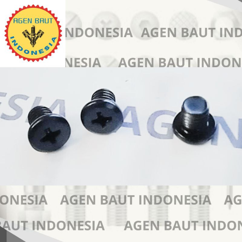 Baut Helm Kecil M6x0,8 Hitam