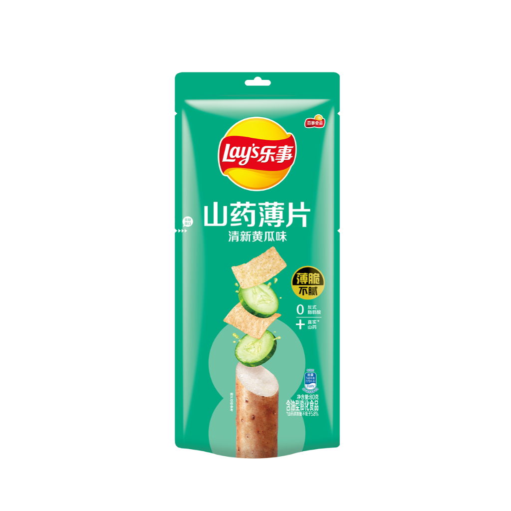 

LAY'S FRESH CUCUMBER YAM CHIPS 80G