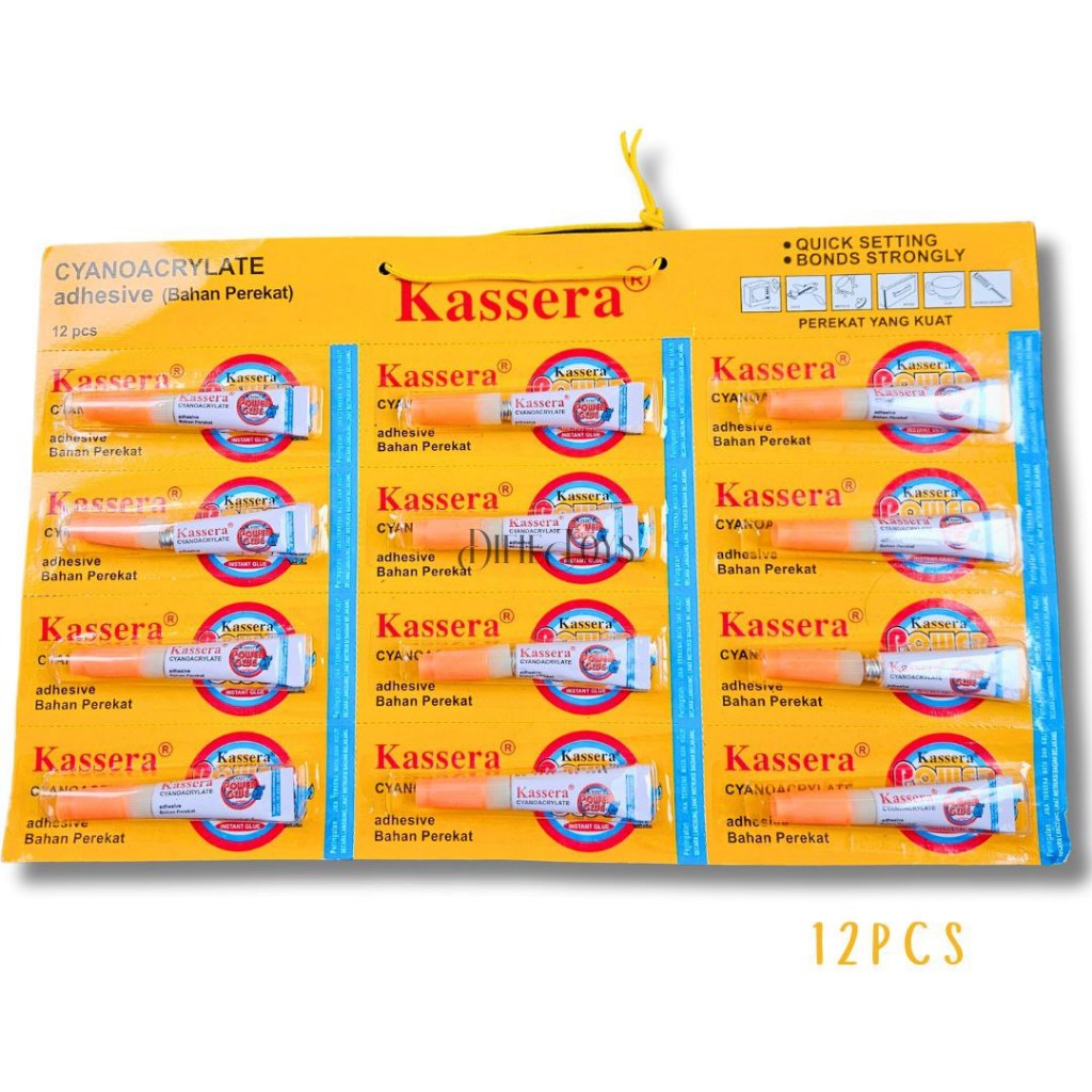 

12Pcs lem kassera lembaran/ lem power glue/lem super kuat
