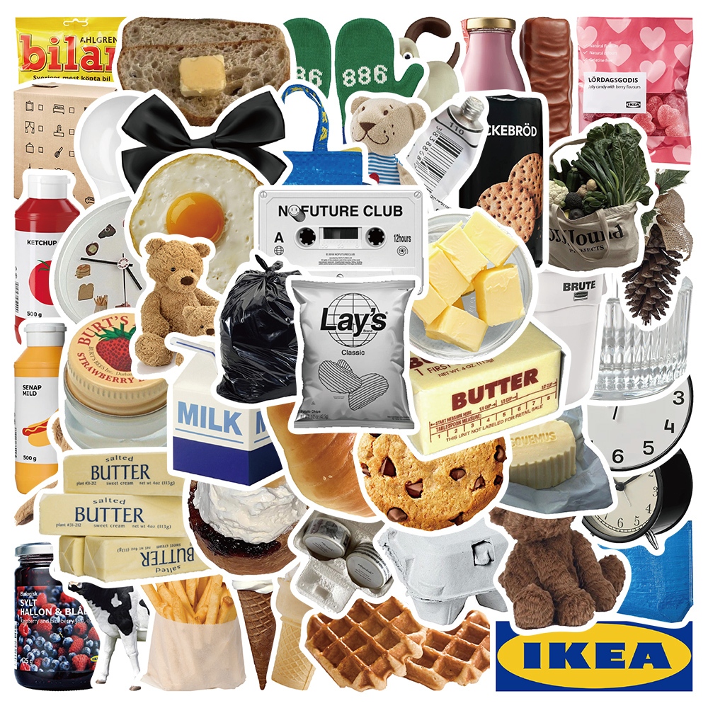 

COD lucu Ikea ins Stiker Kartun Aesthetic Stiker Anti Air Stikers Berperekat Waterproof sticker decal buat Motor Helm Buku Journal Koper Casing HP Laptop Botol Minum Hadiah anak