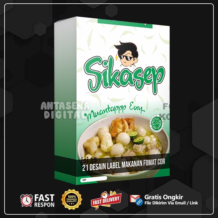 

21 Desain Label Makanan CorelDraw CDR v23 Siap Edit