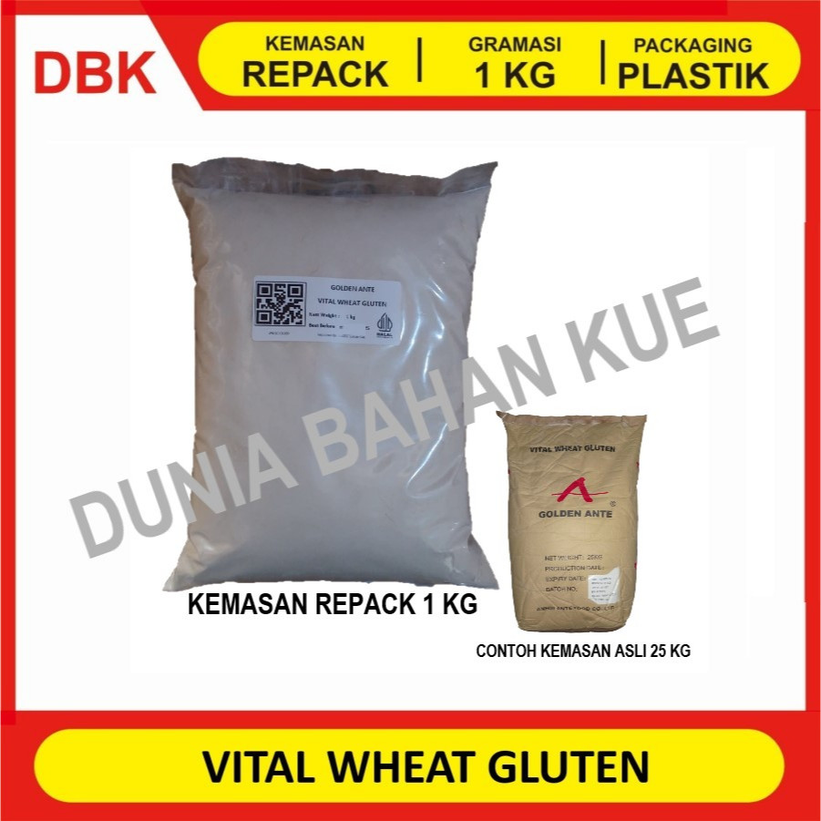 

VITAL WHEAT GLUTEN ex. CHINA. VWG. FOOD GRADE. PROTEIN - 1 KG