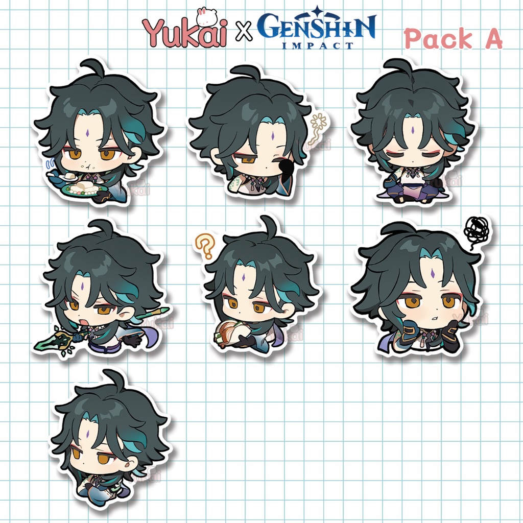 Stiker Pack Xiao Genshin Impact Premium, Sticker Anime Waterproof