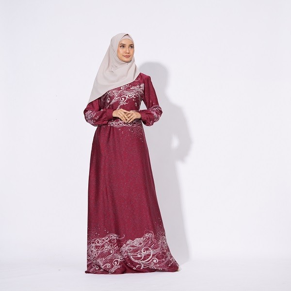 GAMIS DEWASA NS 060 BURGUNDY BY NIBRAS