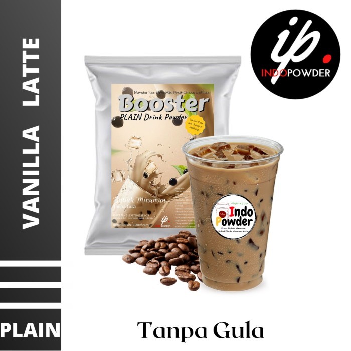 

Plain Bubuk Minuman rasa VANILLA LATTE 1Kg - Tanpa Gula