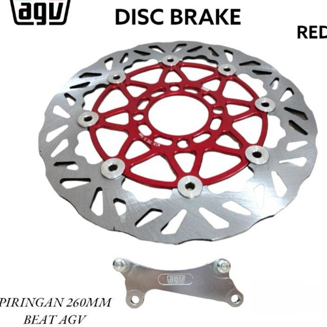 Piringan Cakram AGV 260mm Model Psm Beat Fi ,Vario110 Scoopy Fi ,Vario 125 ,Genio Accesorries