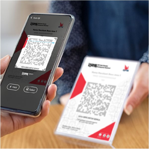 WOODSTONE - Tempat Display Qris 1/3A4 (10 x 21cm) - Akrilik Stand Barcode Shopee Pay / Gopay / OVO -