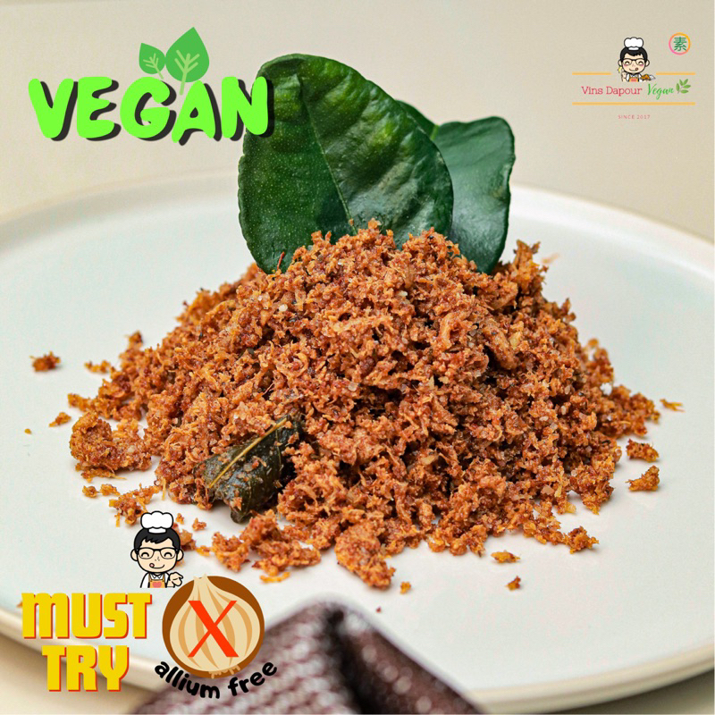 

Vinsdapourvegan - Sambal Lingkung Vegan / Abon Ikan Vegan Frozen Food Bahan Beku Homemade Allium Free Vegetarian Plant-Based Friendly 100gr