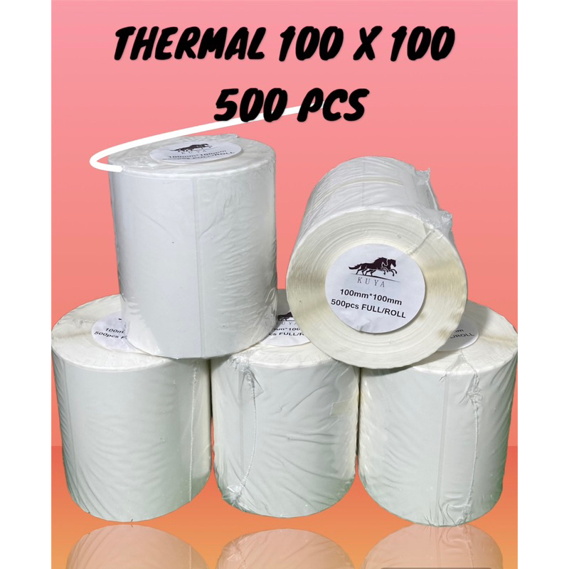 

500 Pcs Kertas Thermal Ukuran 100 X 100 Label Sticker Thermal