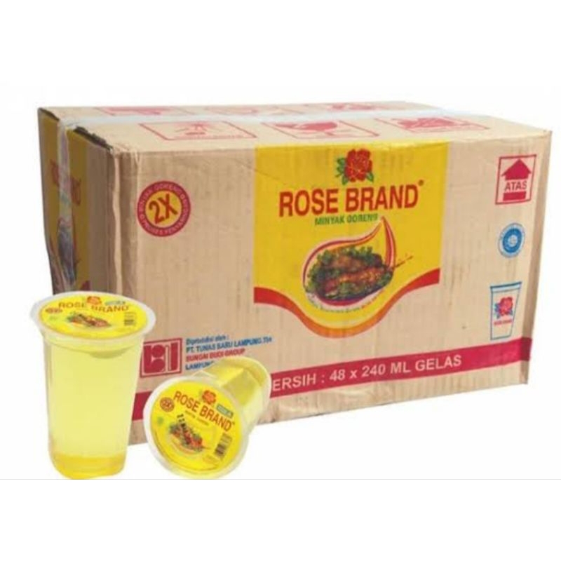 Minyak goreng Rose Brand Cup / Gelas 220 ml (1 dus)