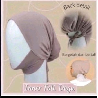 Inner hijab dagu pakai tali / ciput dagu Tali / inner basic turky dagu
