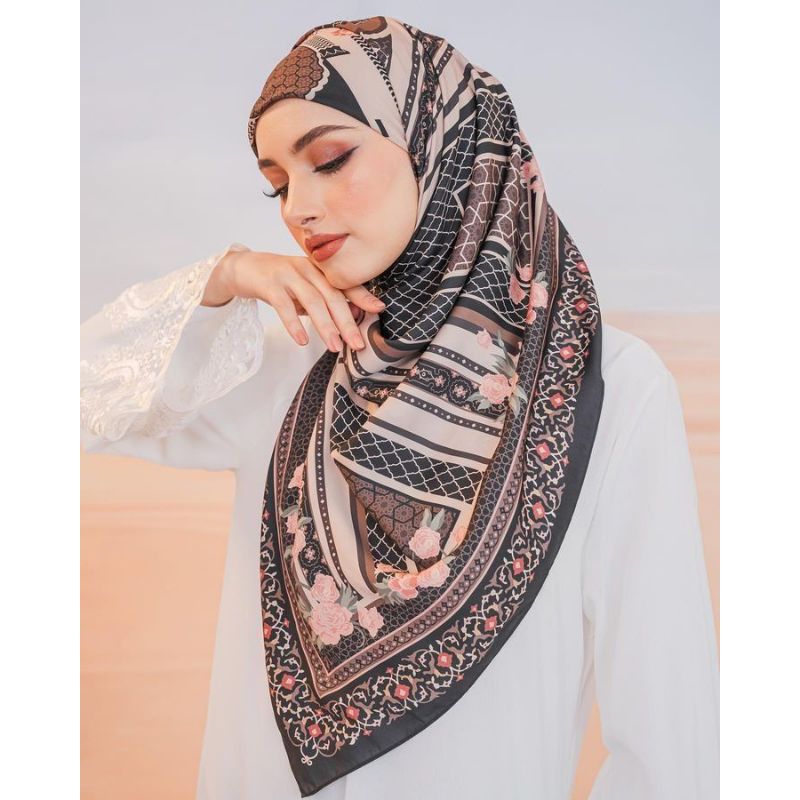 KODE Q. Jilbab Motif Bunga Denay/Deenai/Baniscop/DeenaiKW TERMURAH/COD