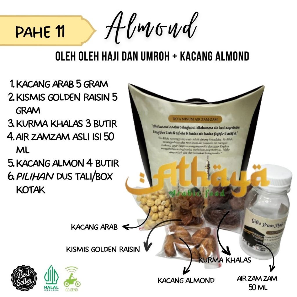 

PAKET ALMOND Super Hemat / Oleh Oleh Haji dan Umroh / Souvenir Haji dan Umroh / Hampers