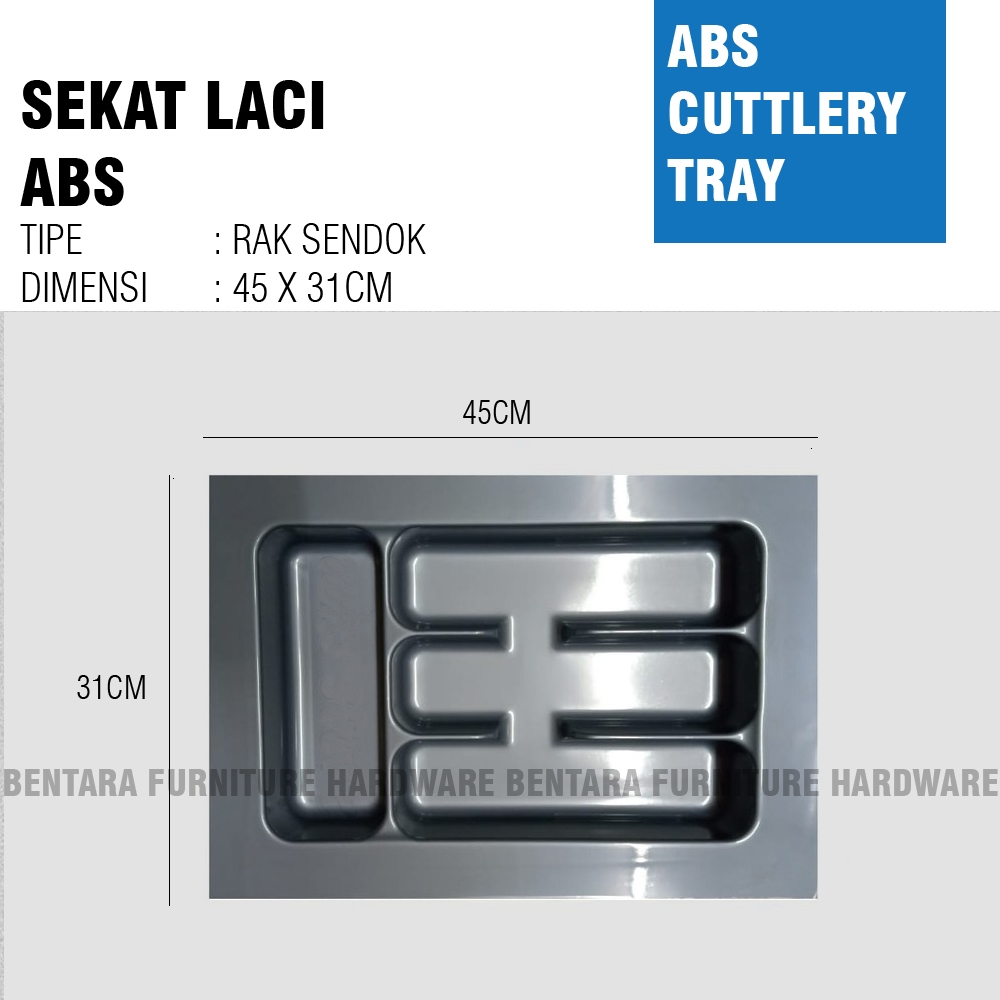TWIN RAK SENDOK ABS TIPE-C SMALL 45X31CM- SENDOK GARPU PISAU PERALATAN MAKAN LACI DRAWER TIPE C CUTT