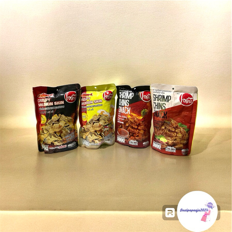 

Crispy Salmon Skin & Shrimp chins Thailand