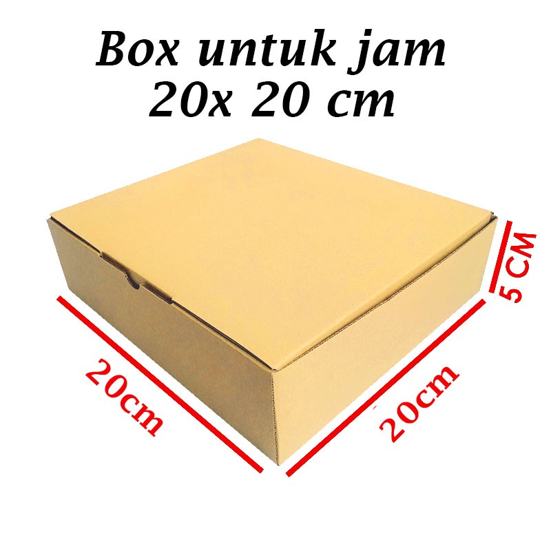 

Kardus 20x20x5 cm | dusbox dus packing kardus box clock Die Cut & Easy Usage | Box jam